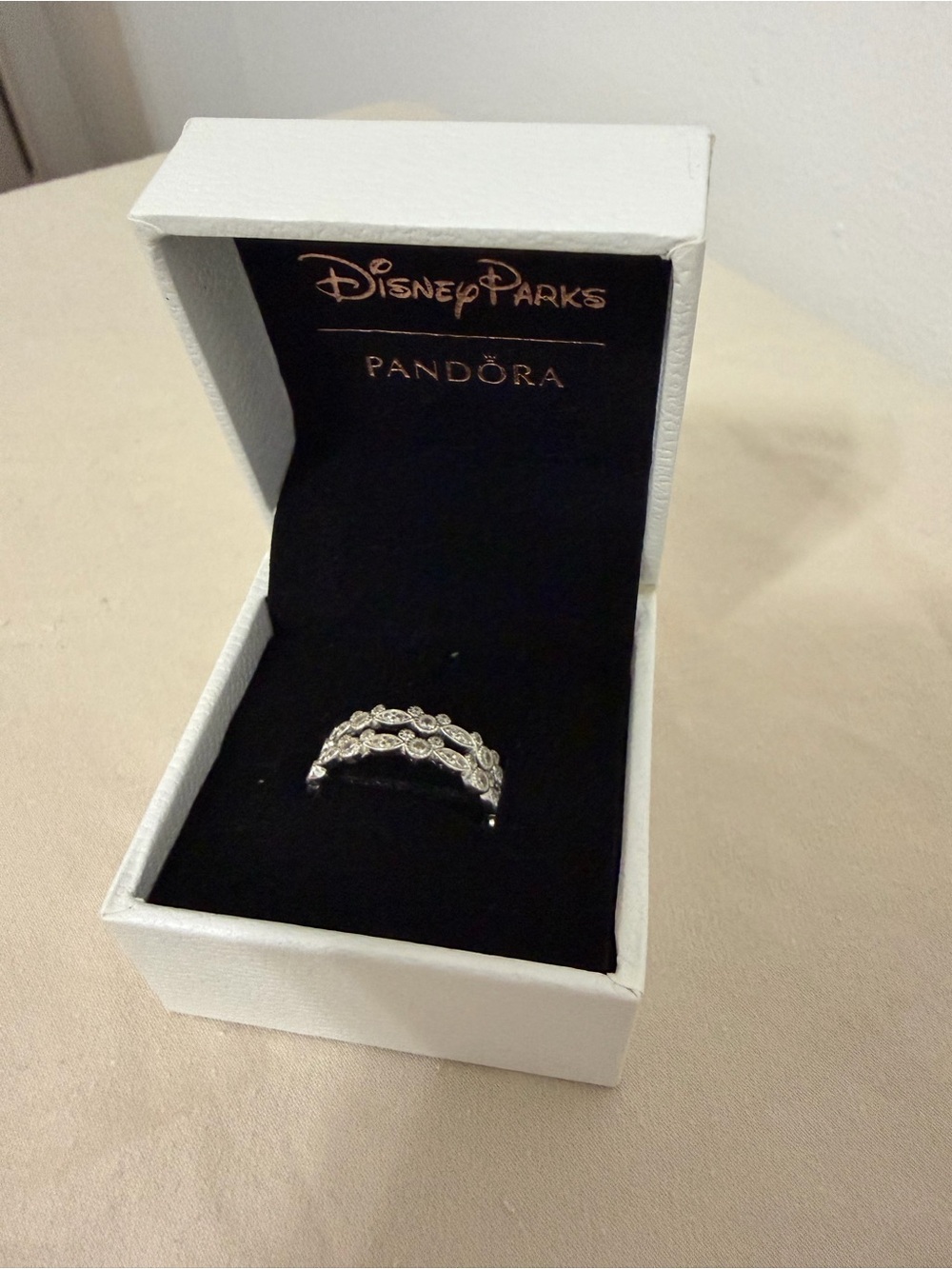 Pandora Disney Parks Sterling Silver Mickey Ring Set - Size 9